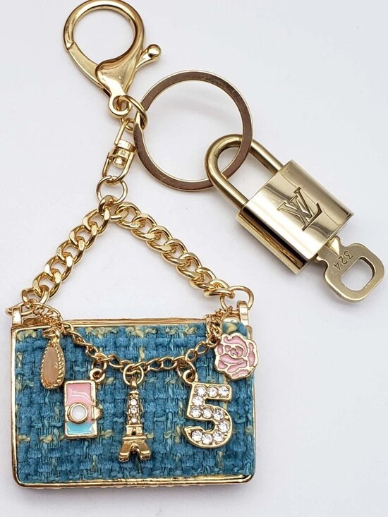 Authentic Louis Vuitton Lock & Key with unbranded Bagcharm, Keycharm, Keychain - Picture 3 of 6